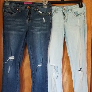 Girl's distressed jeans